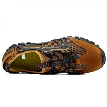 Etienne Jr Bărbați Primăvară Lama Adidași Mari Dimensiuni Respirabil Pantofi De Sport Non-Alunecare De Absorbție De Șoc Două Ochiuri Pantofi De Funcționare