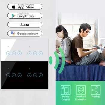 EWeLink Smart Switch Cu 4/5/6 Gasca Priză De Perete Panou Tactil Wireless WiFi De Control Compatibil Cu Alexa Google Asistent Acasă