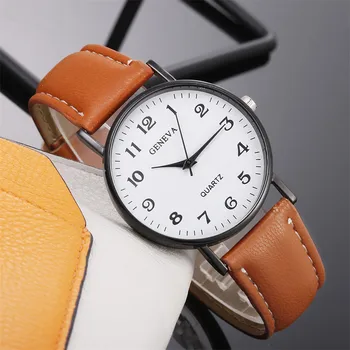 Femei de Lux Ceasuri Cuarț Ceas din Oțel Inoxidabil Casual, Cadran De Ceas din Piele Trupa Ceasuri de mana Rotund Vintage homme