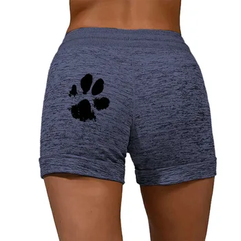Femei pantaloni Scurți de Înaltă Talie Cats Claw Imprimare Cordon iute Uscat Elastic Sport Scurte de Yoga pentru Femei Îmbrăcăminte de sex Feminin Pantaloni scurți S-5XL