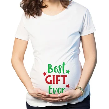 Femei T-Shirt de Desene animate de Maternitate Topuri Copil Amuzant Sarcinii Camasi cu Maneci Scurte T-shirt pentru Femei Gravide Teuri S-3XL