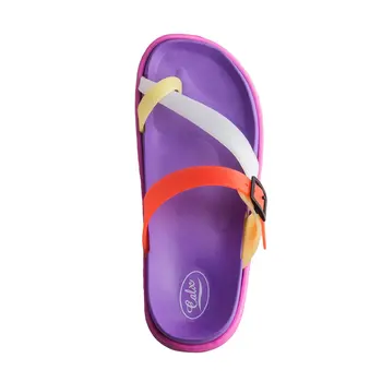Femei Vara Flip Flops Culoarea Mixt, Papuci de casă Cuplată Moale, Confortabil, Ușor și Durabil, Anti-Alunecare Tălpi Fructe de mare, Piscina Plaja Casual Reglabil anatomice Violet Roz Bleumarin Made in Turcia Stil de Moda 2021