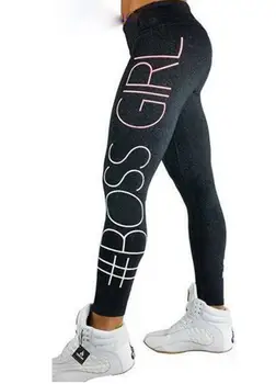 Femei Șeful Fata Imprimate Talie Mare, iute Uscat Sport Fitness Jambiere Gimnastică, Îmbrăcăminte Pentru Femei Mallas Mujer Deportivas Pantaloni de Yoga