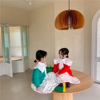 Fete drăguț dragoste de imprimare fuste 2021 primăvară stil coreean grupa de copii casual all-meci zburli fusta