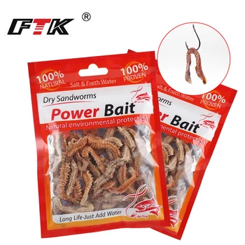 FTK 1Pack 6g 10g Puterea de Pescuit Lures Uscat Lugworm Sandworm Silicon Momeli Pescuit Viermi Totul pentru Mărfuri de Pescuit