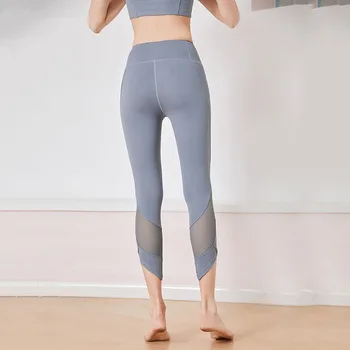 GAUENEEN Femei Plasă de Pantaloni de Yoga Codrin Înaltă Talie Jambiere Sport Sală de Funcționare Antrenament Jambiere Lungime de Vițel Sport Colanti