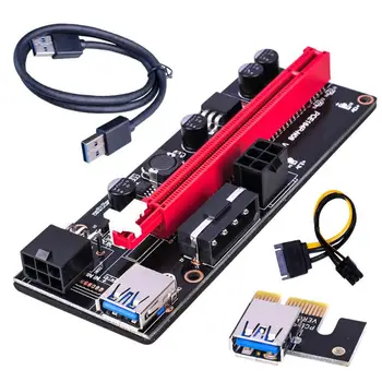 GPU Extender Riser Card de 60cm VER009S PCI-E Riser Card PCIe 1x La 16x USB 3.0 Cablu de Date Bitcoin Miniere Universal Dropshipping