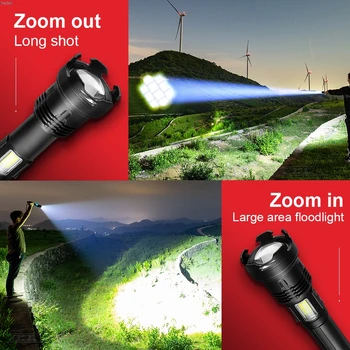 HEDELI 2021 NOI XHP160+COB LED Lanterna USB Reîncărcabilă Lanterna Lanterna Tactice, Lanterne 18650 sau 26650 XHP100 XHP90 XHP70