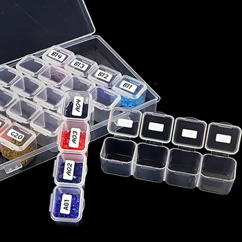 Hot nou 5d Diamant Pictura cutie Accesorii DIY Diamant Broderie Mozaic Instrumente de Șirag de mărgele de Plastic Transparent Burghiu de Stocare