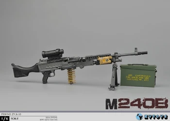 Hot-vânzare ZYTOYS 1:6 scala M240 ZY16-10 armă de model stabilit pentru 12-inch mobile papusa model de jucărie.