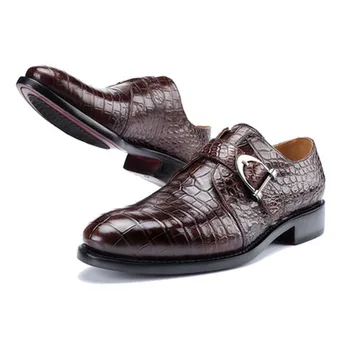 Hujingsha Piele de crocodil pantofi pentru Bărbați pantofi coreea de afaceri, petrecere a timpului liber masculin Rochie pantofi din Piele de crocodil de pantofi de nunta