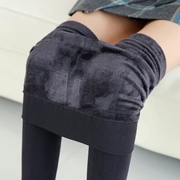 Iarna Femeile De Cașmir Super Elastic Subțire Jambiere Cald De Înaltă Calitate Tricotate Pantaloni Groase De Catifea Leggins Plus Dimensiune