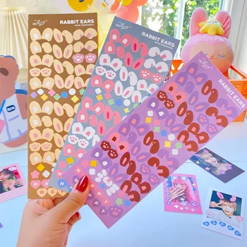 Iepure drăguț Autocolante de Desene animate Iepuras Idol coreean autocolant Carduri de Fotografii Decor Autocolant Kpop Polkous Autocolante Polaroid Decorare