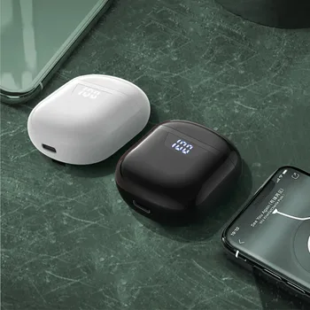 J55 TWS Căști fără Fir Bluetooth 5.0 Căști Sport Digital cu LED-uri de Afișare În Ureche Căști de Încărcare Cutie Căști pentru Smartphone-uri