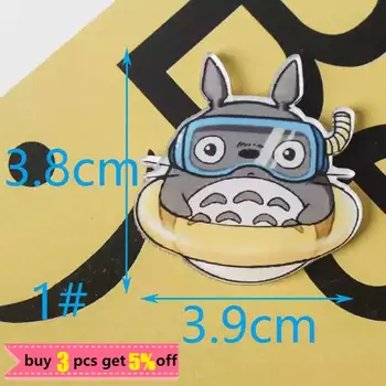 Japoneze Totoro Brosa Îmbrăcăminte Sac de Pânză Pantofi Accesorii Decor Pin Acrilice Miyazaki Film Desene animate Insigna Cadou pentru Prieteni