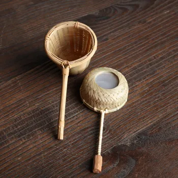 Japonia Teaism Ceai Filtre De Bambus Rattan Tărtăcuță În Formă De Frunze De Ceai Pâlnie De Ceai Filtre De Bambus Rattan Teaware