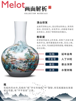 Jingdezhen Ceramică Vaze Mari De Mână-Pictat Chineză Living Curio Rafturi Aranjament De Flori Acasă Decorare Birou