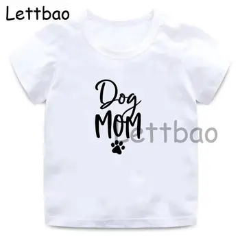 Kawaii Câine Mama Laba Copii T-shirt Nou Ulzzang Casual pentru Copii Tricou Distractiv Imprimate Topuri de Vara Tricouri Harajuku Îmbrăcăminte