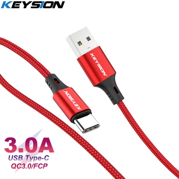 KEYSION 3A USB de Tip C Cablu de Încărcare Rapidă Sârmă pentru Samsung S9 Xiaomi USB C Cablu de Date Rapid Telefon Incarcator Cablu de Tip C USB Cablu