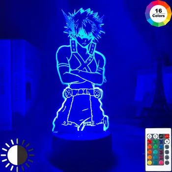 Led Lumina de Noapte Eroul Meu mediul Academic Katsuki Bakugo Figura pentru Copii Copilul Decor Dormitor Veioza Culoare Schimbare de Birou 3D Lampa Cadou