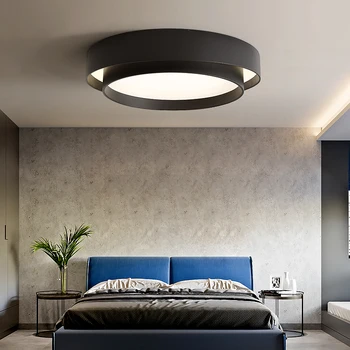 LED Lumina Plafon Negru Sau Alb Mese Living Modern Simplă Lampă de Tavan Dormitor Bucatarie Home Deco Creative Lampă de Panou