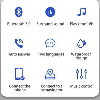 LEEPEE T2 Wireless Bluetooth-compatibil 5.0 Căști Cască setul cu Cască Difuzor Stereo pentru Căști MP3 Difuzor Universal