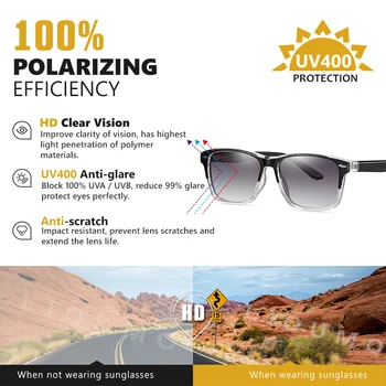 LIOUMO 2021 Ultra Light TR90 ochelari de Soare Pentru Barbati Ochelari Polarizati pentru Femei Pătrat de Conducere Ochelari de cal Gradient de Ochelari de gafas de sol