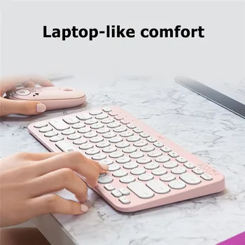 Logitech K380 Multi-Device Bluetooth Wireless Keyboard Tablet PC, Laptop Portabil Ultra-Subțire Pentru Windows, Android, Ios
