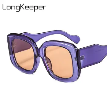 LongKeeper Supradimensionat Ochelari De Soare Patrati Femei Epocă De Mare Cadru Ochelari De Soare Damele De Lux, Marca Gradient Nuante De Moda Gafas