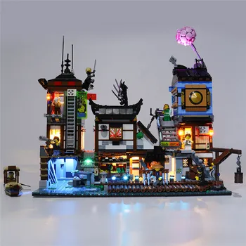 Lumina Led-uri Compatibil Pentru Lego 70657 06083 Ninjagoing Oraș Docuri Set de Blocuri Caramizi de iluminat Jucării (numai lumină LED-uri)