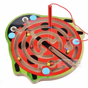 Magnetic Pen Labirint Debloca Copii Jucarii Din Lemn Grădiniță De Provizii De Învățământ Inteligenței Copiilor Montessori Labirint Cadou Copil
