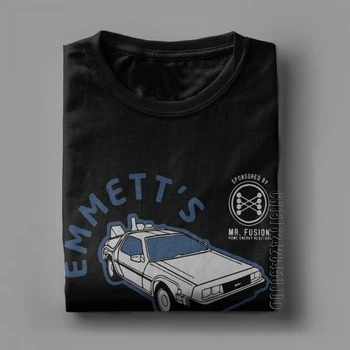Man T Shirt Înapoi În Viitor Emmetts Personalizate Autos Amuzant Montate Crewneck Tee Cămașă Îmbrăcăminte De Bumbac Stil De Vara T-Shirt