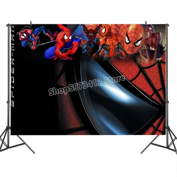 Marvel Petrecere Fondul Spiderman Party Decor Consumabile Băieți Copil De Dus Medii De Ziua De Nastere De Craciun Fundaluri Fotografie