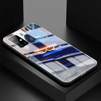 Masina Bărbați Pahar Caz De Telefon Pentru Samsung Galaxy A50 A51 A71 A70 A31 A10 A21s A91 A40 A30 Temperat Mobil