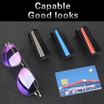 Masina Universala Suport Pentru Ochelari De Soare Parasolar Fixare Cip Ochelari Card Vehicul Unic De Piese Auto Portabil Ornamente