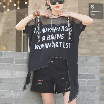Max LuLu Coreeană De Moda Designer De Haine Pentru Femei Vintage Plasă De Punk Tricouri Femei Casual Pierde Tricouri Femei Topuri Supradimensionate