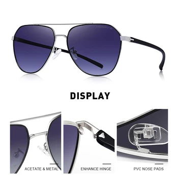 MERRYS DESIGN Bărbați Clasic Pilot ochelari de Soare Aviație Cadru HD Polarizat ochelari de Soare Pentru Condus TR90 Picioarele Protecție UV400 S8057