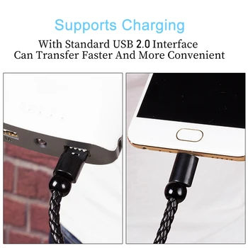 Micro USB de Tip C Cablu Brățară Șirag de mărgele Mini Portabil în aer liber Fir Scurt Mobile Taxa de Putere Pentru Huawei Honor Xiaomi Redmi Cablu USB