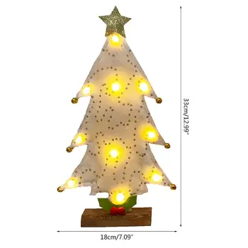 Mini Pom de Crăciun cu Lumini LED Ornamente Festival Desktop Masă Casă de Vacanță Decorare Cadou de Crăciun