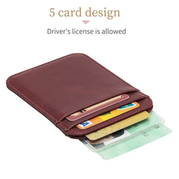 Mini Suport Card Portabil Carte de IDENTITATE a Titularului Clasice Verticale Mini Solid Titularul Cardului de Credit de Afaceri Multi-Card, Permis de conducere