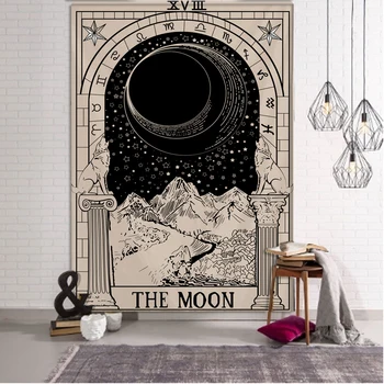 Mit Stil Ilustrare Tarot Tapiserie Creative Întuneric Vrăjitorie Cameră Bordura Arras Covor Astrologie Patura Decor Acasă