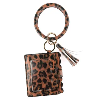 Moda Breloc Carte de Geanta Pentru Femei Fete Leopard, Șarpe Portofel din Piele PU Ciucure Kabaw Bratara Fashion Breloc Cadouri Bijuterii