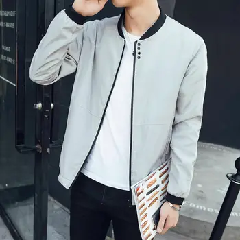 Moda Nouă Bărbați Bombardier cu Fermoar Sacou Masculin Casual Streetwear Hip Hop Slim Fit Pilot Haina Barbati Haine Plus Dimensiunea