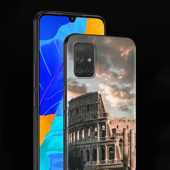Model Negru Caz pentru Samsung Galaxy A51 A71 A21s A31 A12 A41 A11 A51 A02s A42 A01 A32 5G A91 Colosseum Roma Italia Capacul Telefonului