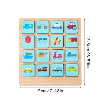Montessori Memorie Joc De Șah Pentru Copii Puzzle Joc De Bord Montessori Din Lemn Jucării De Învățare De Formare Concentrația De Jucărie Pentru Copii