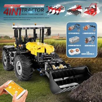 Mucegai King High-Tech Masina MOC-25371 RC Tractor Fastrac 4000er Seturi de Blocuri Caramizi Asamblate Cadouri DIY