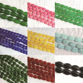 Multicolor calcedonie, jad-ul 10 stil de piatra naturala 13x18mm oval margele vrac de înaltă calitate femei bijuterii diy face 15inch B324