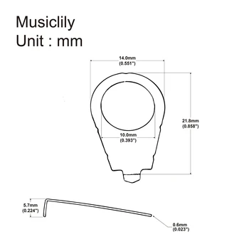 Musiclily Pro Inch Dimensiuni 3/8