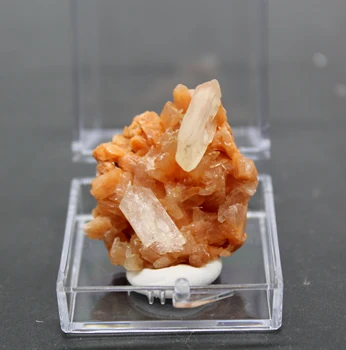 Natural de Portocale Apophyllite Cristal Mineral Specimen de Minereu de Cristal de Stâncă pietre și cristale de cuarț cutie dimensiune 34mm transport gratuit