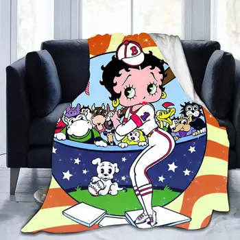 New Sosire Betty Boop Pături de Imprimare Pătură Moale Arunca pe Casa/Canapea/Pat Portabil de Călătorie pentru Adulți 59X79Inch